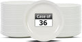 Stoneware Narrow Rim Commercial Grade Dinnerware, America White, Plate 7.25", Case of 36