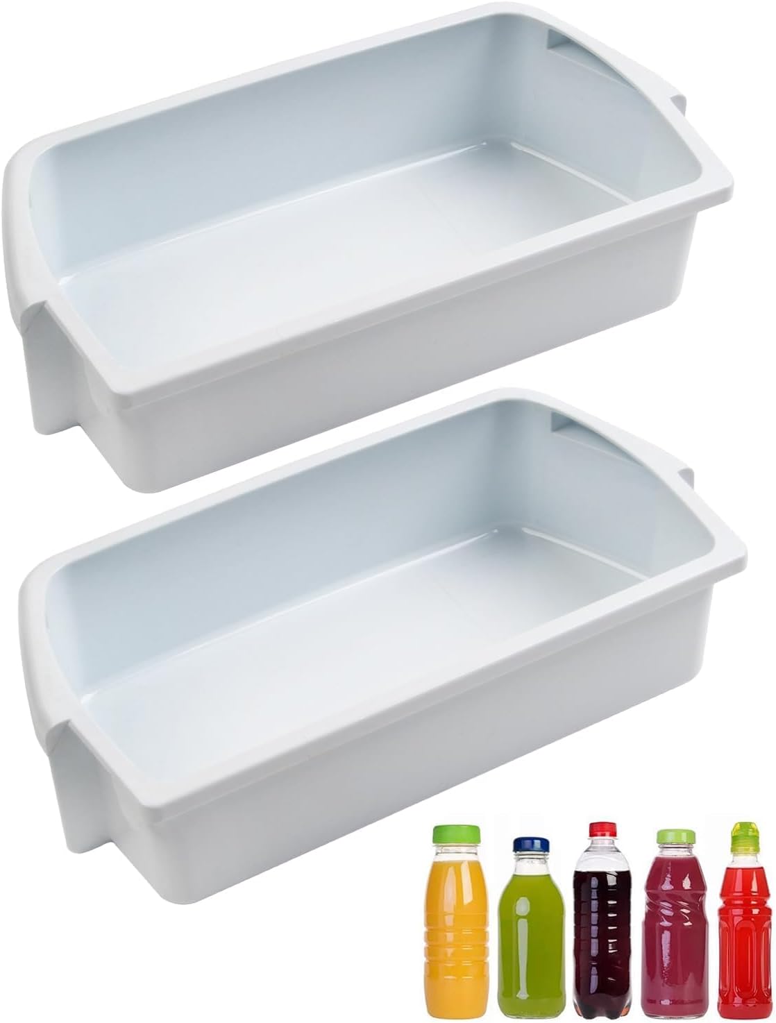 2 Pcs Refrigerator Door Shelf Bin Replace WP2204812 2204812 AP6006531