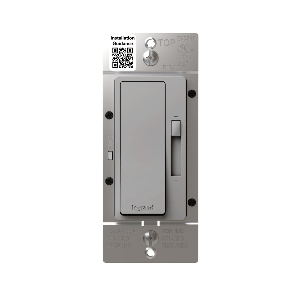 Legrand Radiant 150W LED Dimmer Light Switch 3-Way Rocker Gray 1 Pack