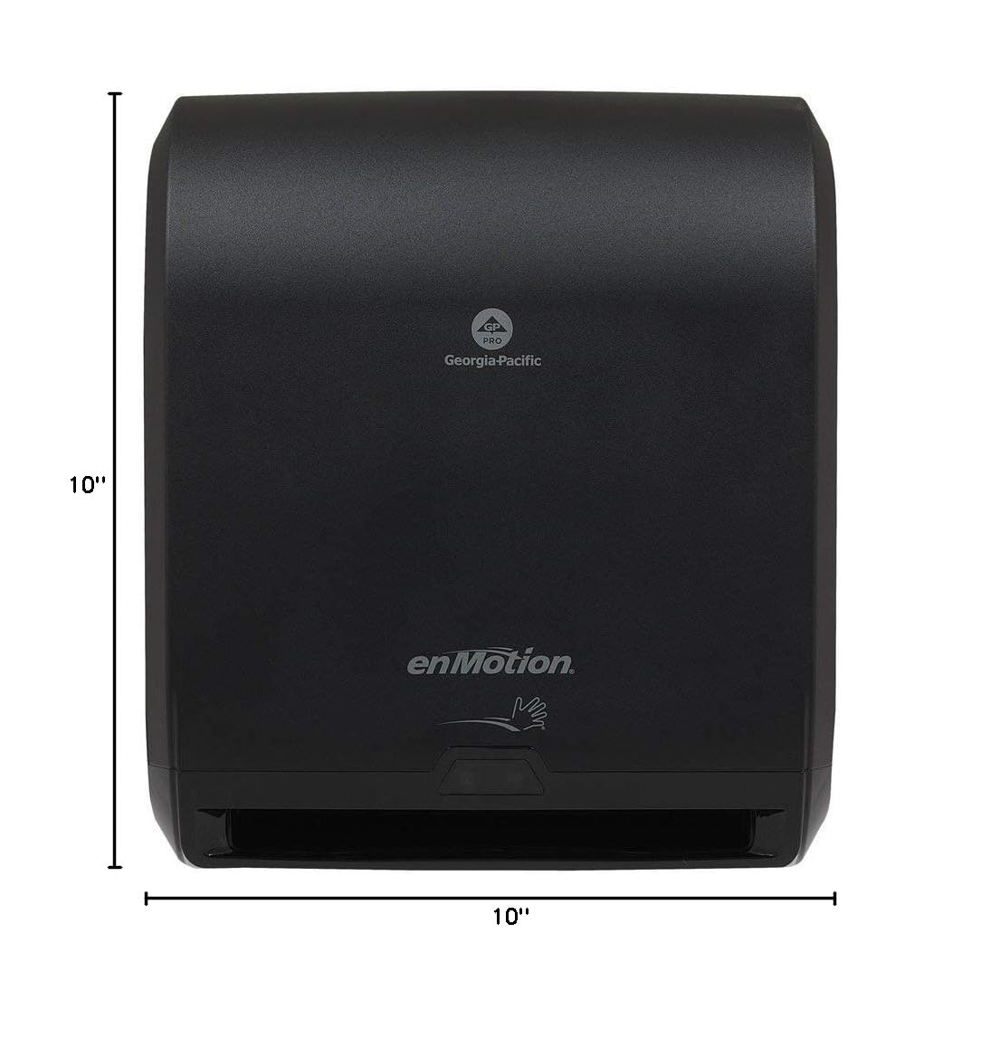 enMotion 10 Inch Automated Touchless Roll Paper Towel Dispenser - Black - Jam Free - Whisper Quiet