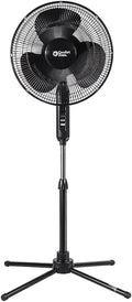 Comfort Zone Electric Oscillating Pedestal Fan, Stand Fan, 16 inch, 3 Speed, 90 Degree Oscillating Head, Adjustable