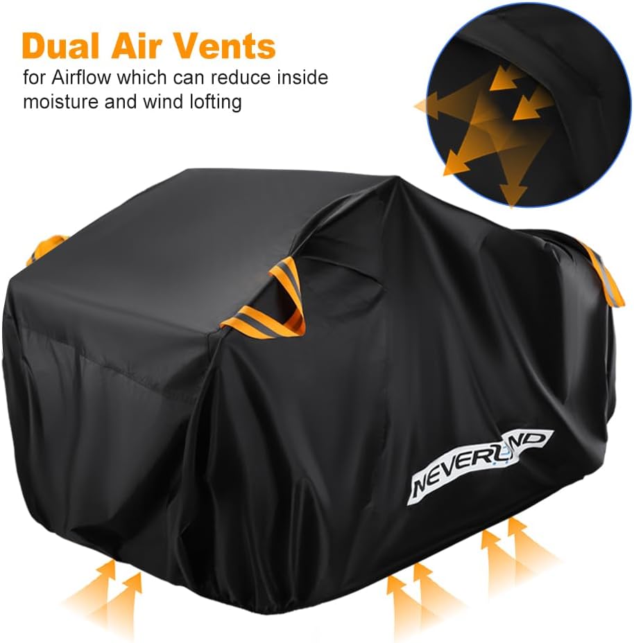 ATV Cover Waterproof Heavy Duty 300D 4 Wheeler Covers Up to 82'' | Outdoor Storage Quad Cover All Weather Protection