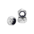 Kozelo 30Pcs M5-0.8 Nylon Locking Hex Nuts 304 StainlessSteel Silver