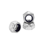 Kozelo 30Pcs M5-0.8 Nylon Locking Hex Nuts 304 StainlessSteel Silver