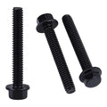 1/4-20 x 2 (20 Pack) Serrated Flange Hex Head Bolts Screws, Stainless Steel 304 (18-8) Flanged Hexagon Bolts Screws, UNC Coarse Thread, Full Thread, Black Coated