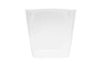 Clear Square Mini Wastebasket Trash Can | Garbage Container Bin for Bathrooms, Kitchens, Home Offices |