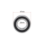 uxcell 63005-2RS Deep Groove Ball Bearings 25mm x 47mm x 16mm Double Sealed Chrome Steel Z2 ABEC1