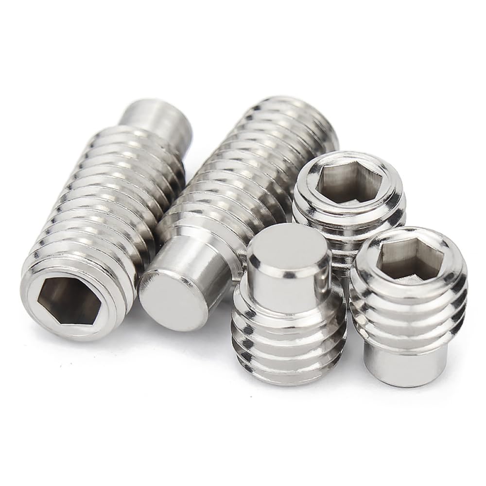 Junter 20pcs M6 x 16mm A2-70 Dog Point Grub Hex Socket Set Screws Metric