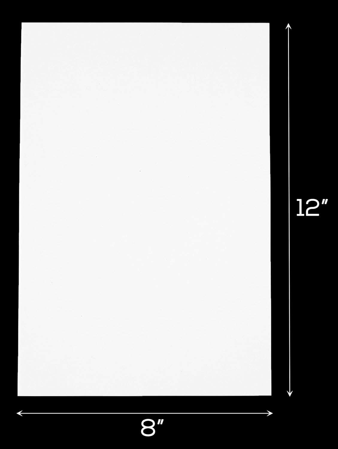 8 x 12 Inch White Foam Sheets - 10 Pack - 1/4" Extra Thick