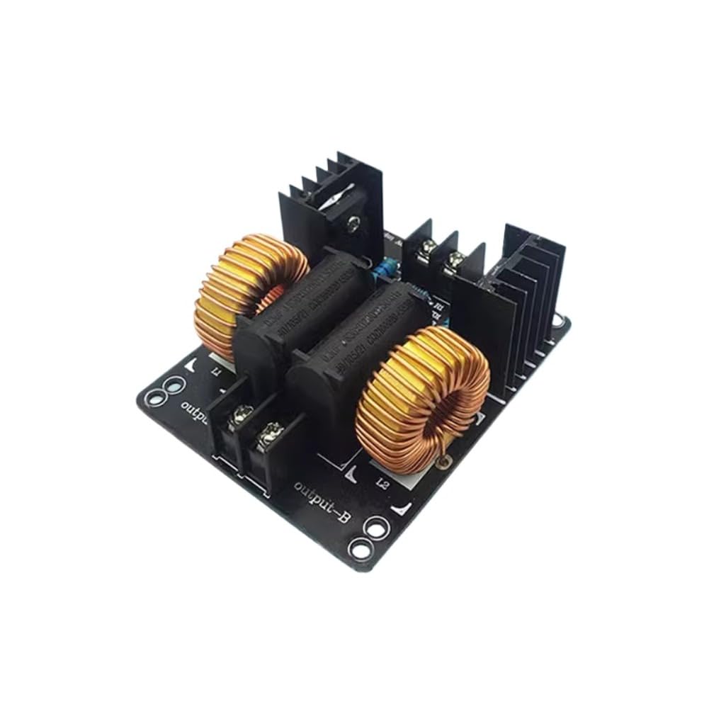 60-300W Long Arc High Voltage Generator Board, No-Tap ZVS Tesla Coil Power Supply Driver Module for DIY, Plasma, and Science Experiments