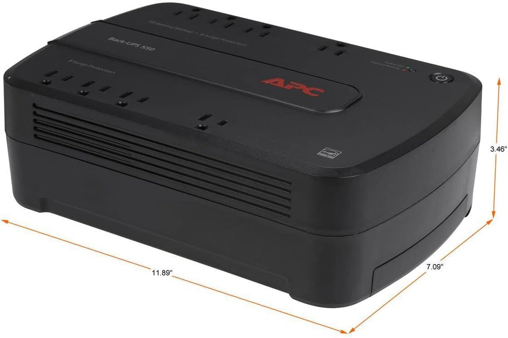 UPS 550VA/330W Backup Battery Power Supply for PC, Electronics, BE550G | UPS battery backup for PCs, routers &