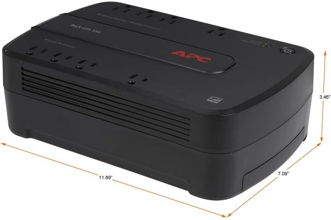 UPS 550VA/330W Backup Battery Power Supply for PC, Electronics, BE550G | UPS battery backup for PCs, routers &