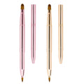2 Pack Lip Brush for Lipstick, Retractable Lip Brushes, Dual-ended Makeup Brush for Lipstick Lip Gloss, Include Lid