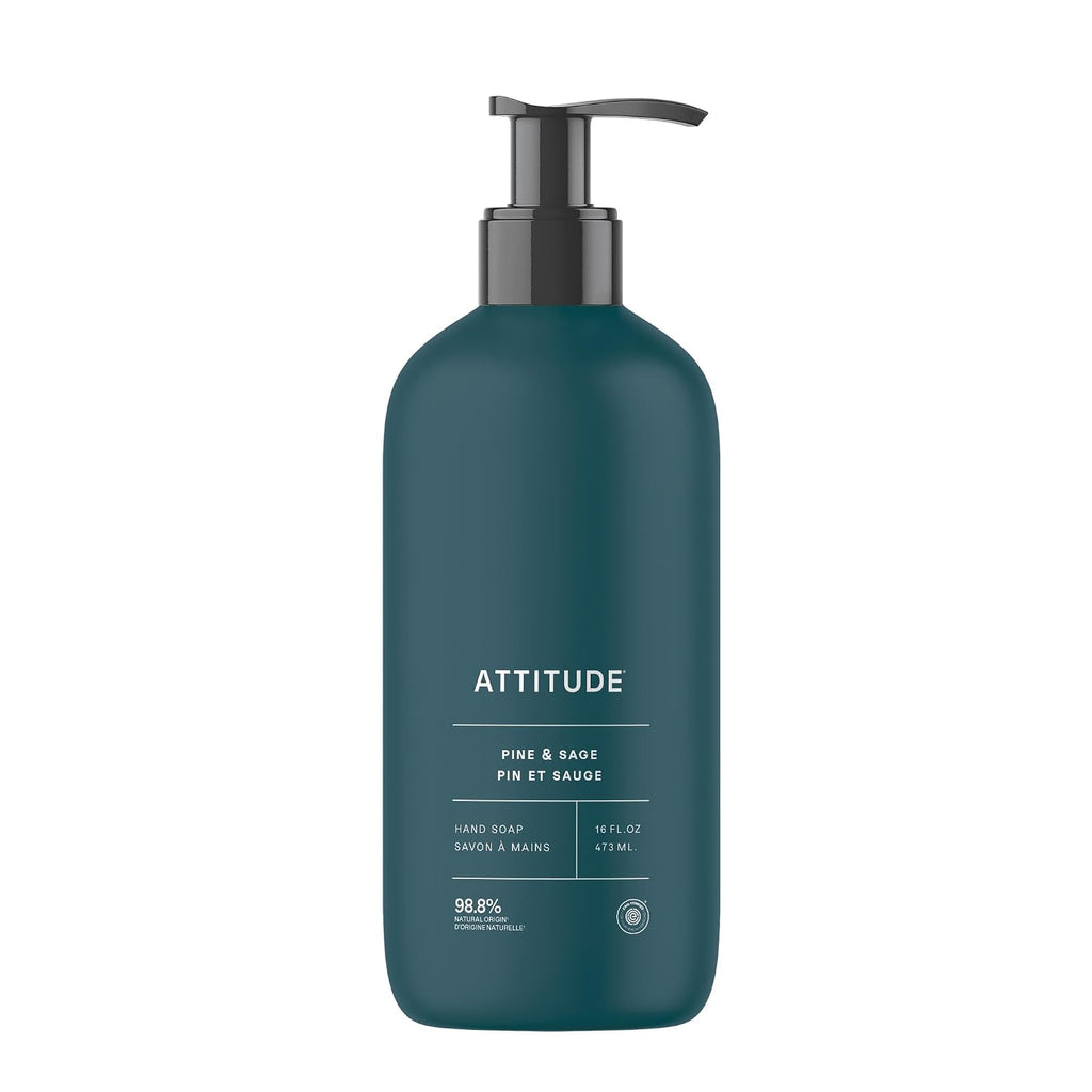 ATTITUDE Hand Soap, EWG Verified, Pine & Sage, 16 oz
