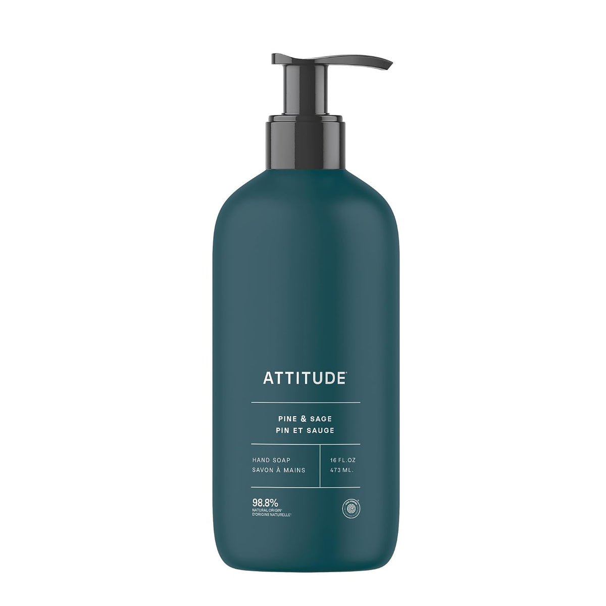 ATTITUDE Hand Soap, EWG Verified, Pine & Sage, 16 oz