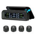 Tire Pressure Monitoring System Wireless Solar TPMS, Tire Pressure Monitor Installed on Windowshield with 4 External