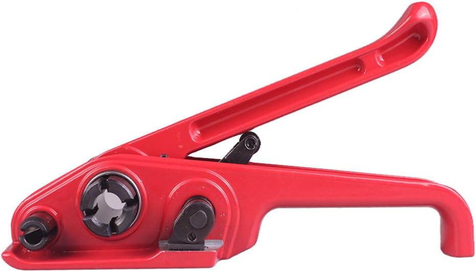 Poly Strapping Tensioner & Cutter Manual Banding Strapping Tools for Polyester Polyproplyn 1/2" - 3/4" Strap Red