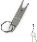 Mini Titanium Alloy Clasp with Key Ring, Pocket Suspension Clip | Outdoor Titanium EDC Carabiner, Gear Hanger Tool