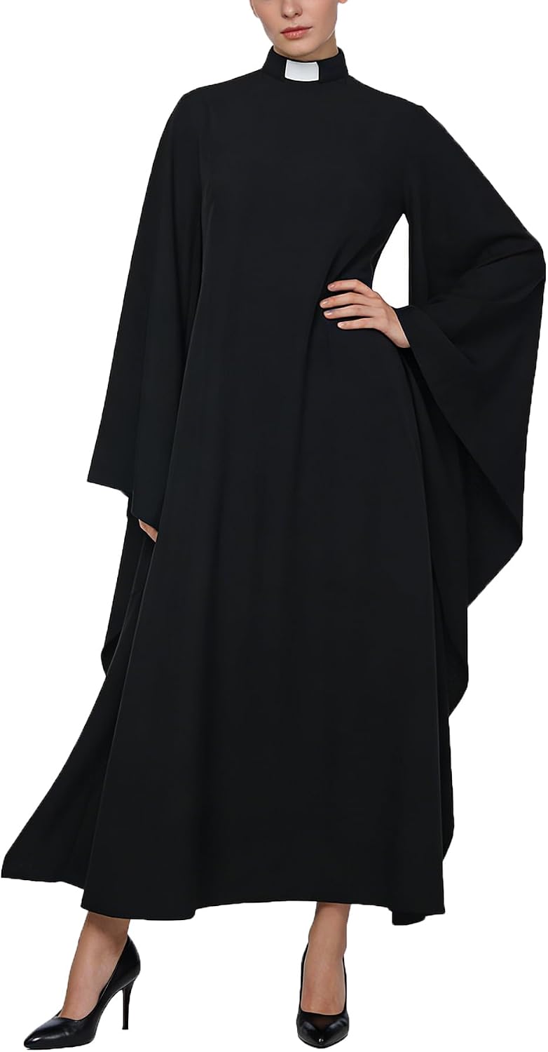 Women's Cassock Robe Church Priest Pastor Robes Choir Minister Clergy Pulpit Liturgical Costume Outfit