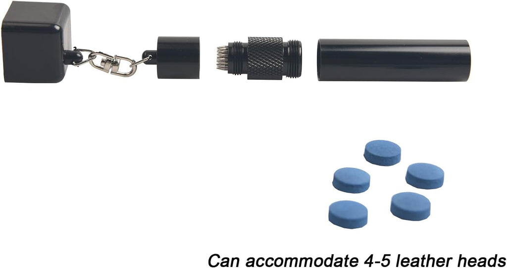 Pool Chalk Holder with Pool Cue Tip Shaper & Cue Tip Storage | Snooker & Billiards Pool Accessories, Portable Pool