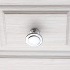 10 Pack Polished Chrome Cabinet Knobs Pull Round Single Hole 1960