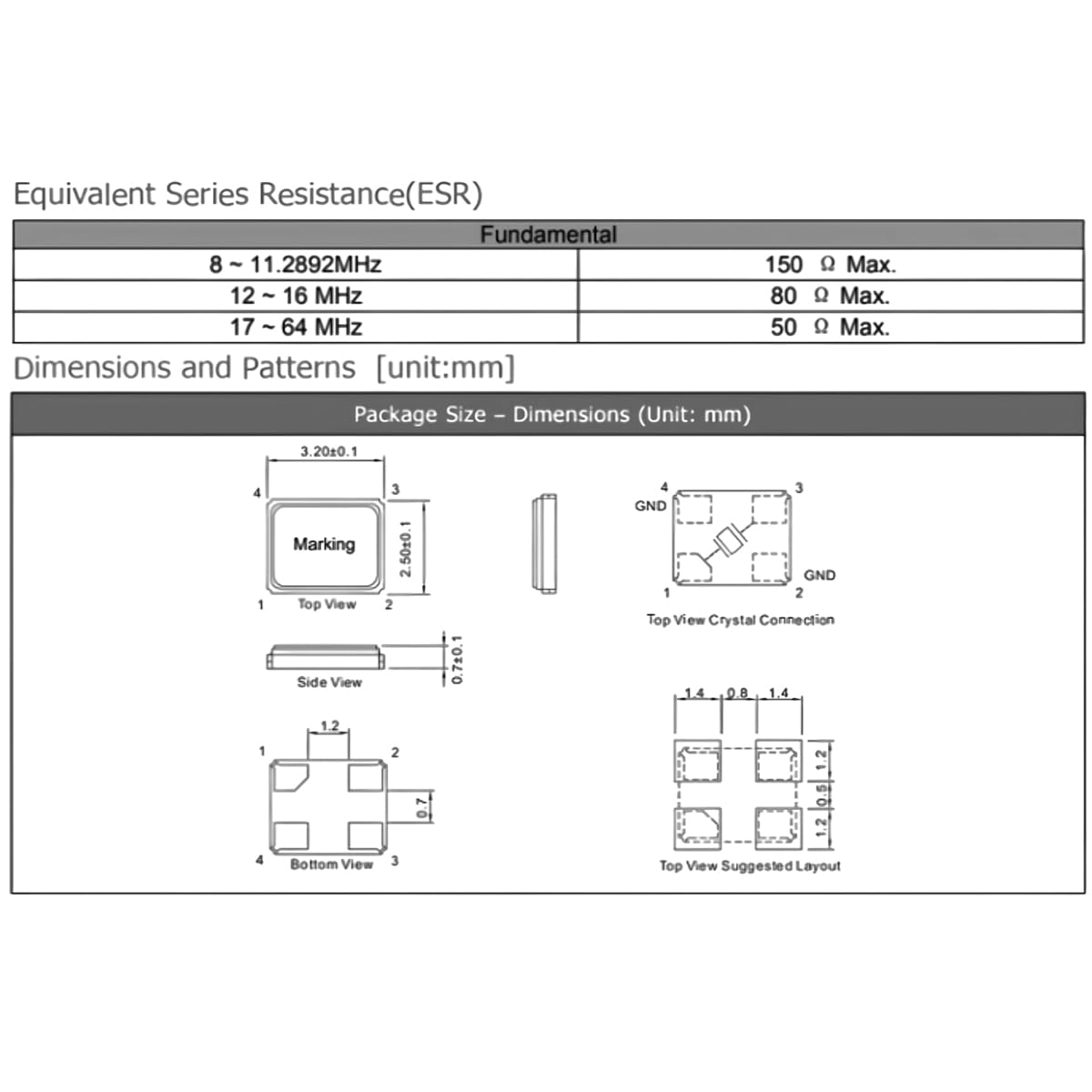 10PCS 16.000Mhz 16Mhz 3225 Passive Crystal oscillator SMD Quartz