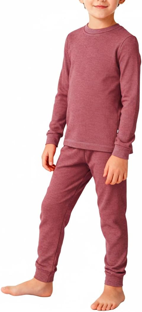 Baby Boys Thermal Underwear Set Sensory Friendly Kids Long Johns, Thermal Set for Boys Base Layer for Ski
