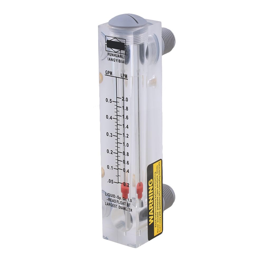 Panel Mount Water Rotameter, Flow Range: 0.05~0.5GPM Liquid Flowmeter