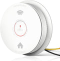Hardwired Interconnected Smoke Detector Carbon Monoxide Detector Combo with 2 AA Batteries Back Up, 2 in 1 Smoke and