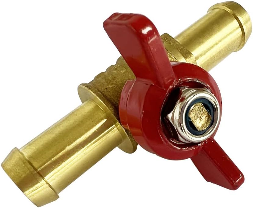Yoebor Brass 3/4" Barb Ball Valve W/Butterfly Handle Heater Hose Shut off