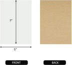 200 Pack 5x7 inch White Corrugated Cardboard Sheets