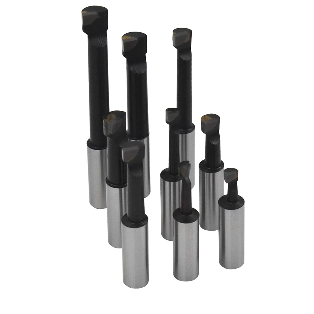 kimllier C6 9Pcs 1/2 Inch Shank Boring Bar Set, Carbide Tipped Bars