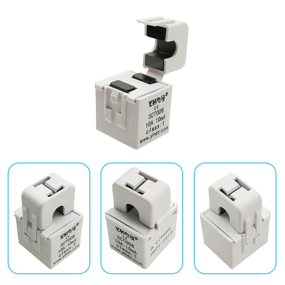 SazkJere SCT006 10A 10mA Non-invasive Split Core Current Transformer 0-10A Open Close Transformer Sensor