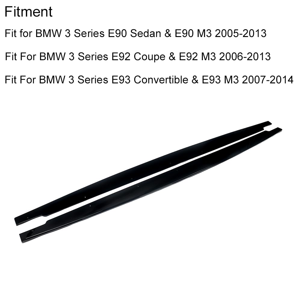 MIC Side Skirts Rocker Panels Compatible with 2005-2014 E90 E92 E93 M3