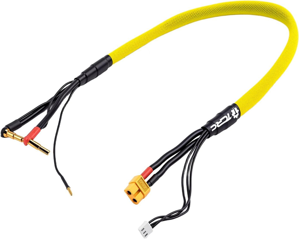 1PC 600mm 2S XT60 Lipo Battery Charging/Balance Cable Leads with 4mm/5mm Bullet Connector