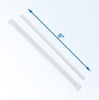 White Plastic Straws Individually Wrapped 1000 Pack - 8 inch Drinking Straw, BPA Free - Restaurant Style Disposable