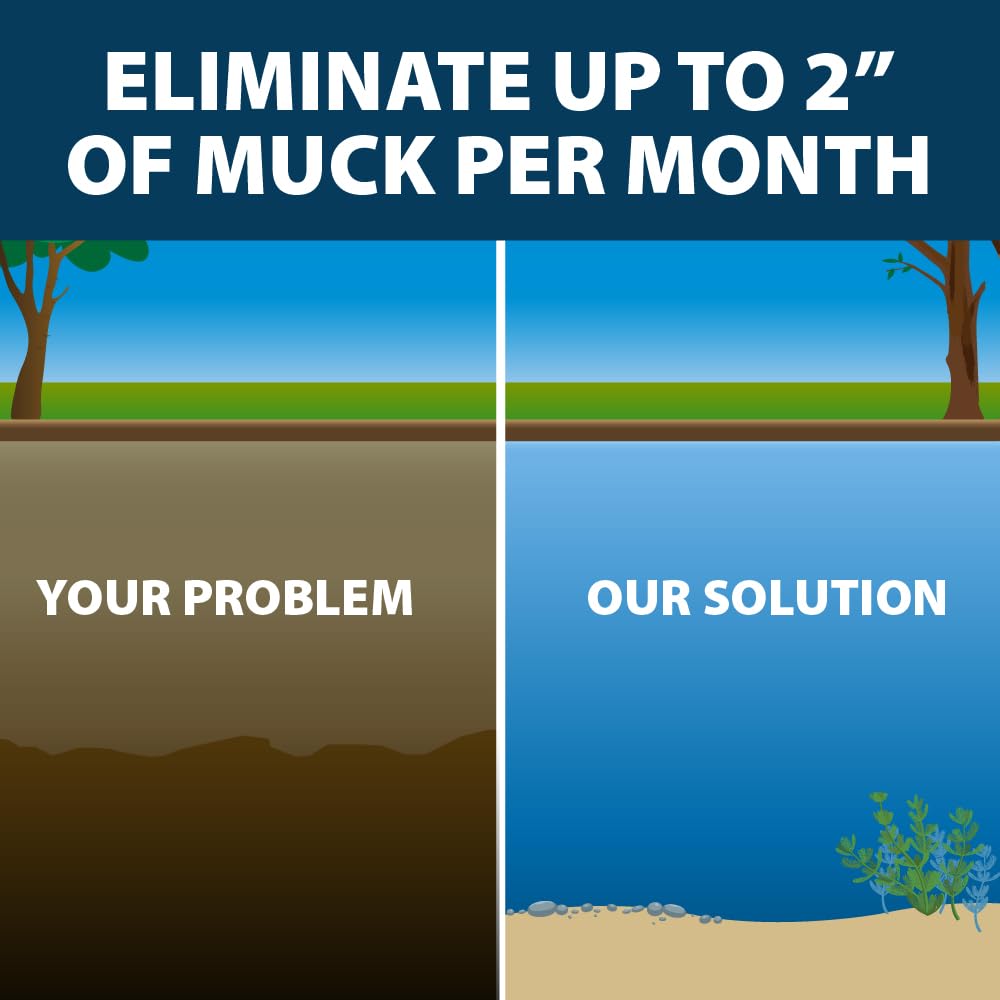 MuckAway Bacteria Enzyme Tablets for Ponds & Lakes, 8 Scoops