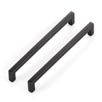Oil Rubbed Bronze Square Solid Cabinet Handles 6-1/4 Inch 15 Pack