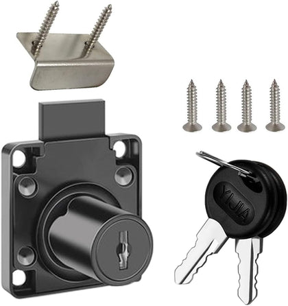 Cabinet Drawer Lock Furniture Locker Lock【Keyed Alike】 All Keys for This Product are Universal. (Hole Diameter