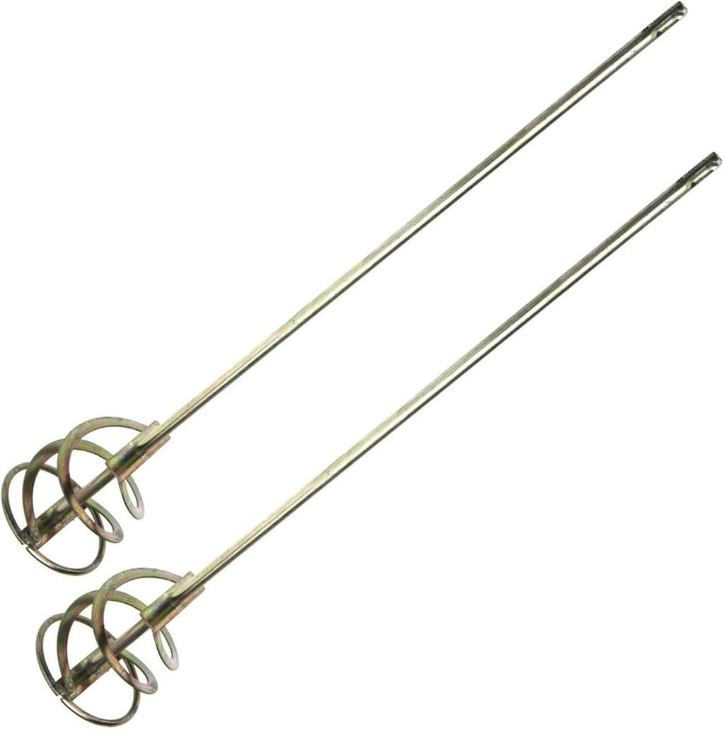 Pair of SDS Spiral Mixing Paddle Paint and Mud Mixer Mixer Whisk for Drill in 1 to 5 gallon buckets Fits all Standard