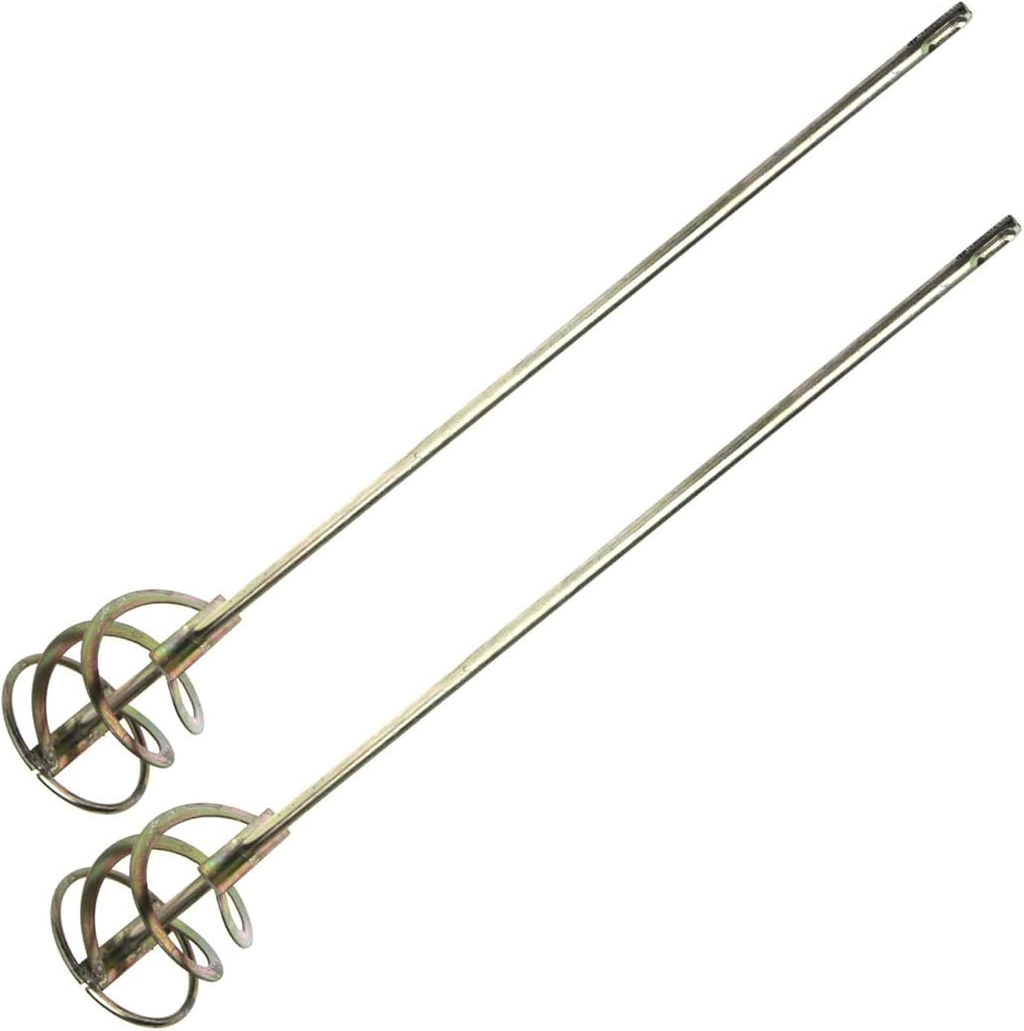 Pair of SDS Spiral Mixing Paddle Paint and Mud Mixer Mixer Whisk for Drill in 1 to 5 gallon buckets Fits all Standard