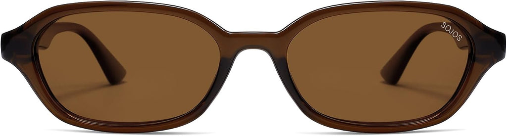 Retro Rectangle Polarized Sunglasses for Women Men SJ2629 | Trendy Hexagon Narrow Chic Y2K Shades Sunnies
