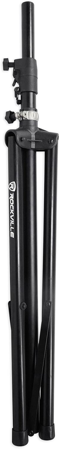 RVSS4A Black DJ PA Tripod Speaker Stand, Hydraulic Air Auto Lift | Auto Lowering, 154 lbs Capacity, 42 to 79" Height