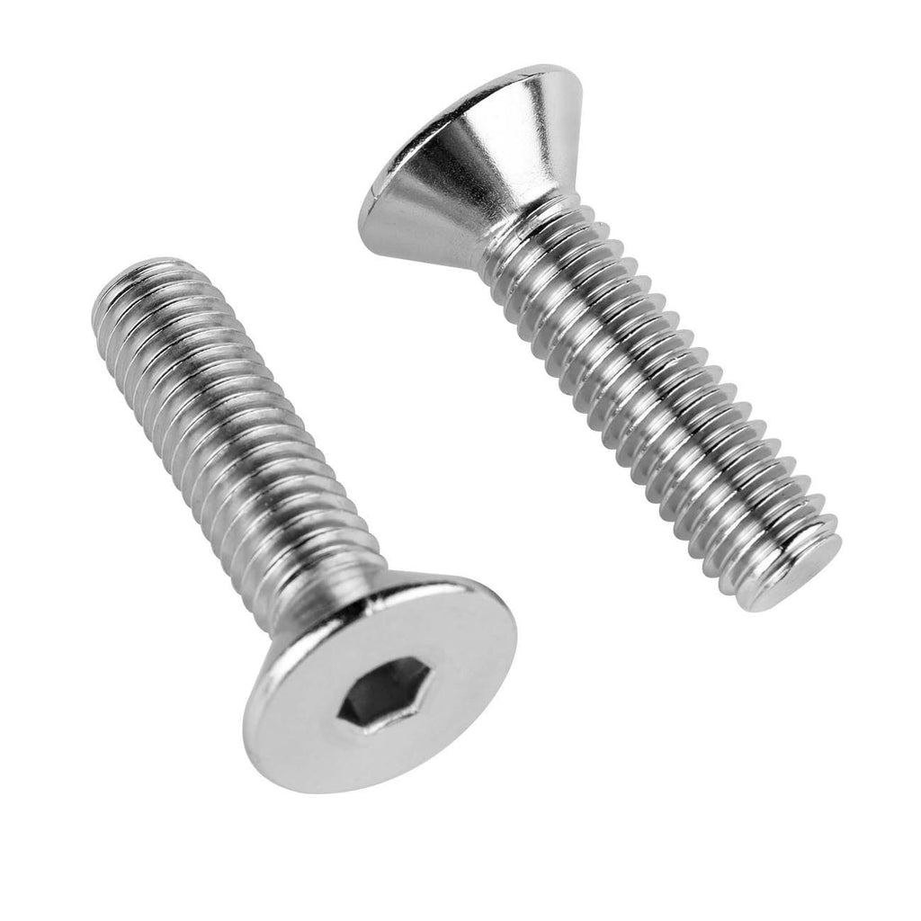 #6-32 x 3/4" Flat Head Socket Cap Screws Countersunk Bolts 304 Stainless Steel, Fully Thread, 50 PCS