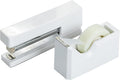 Office & Desk Sets - 1 Stapler & 1 Tape Dispenser - White - 2/Pack
