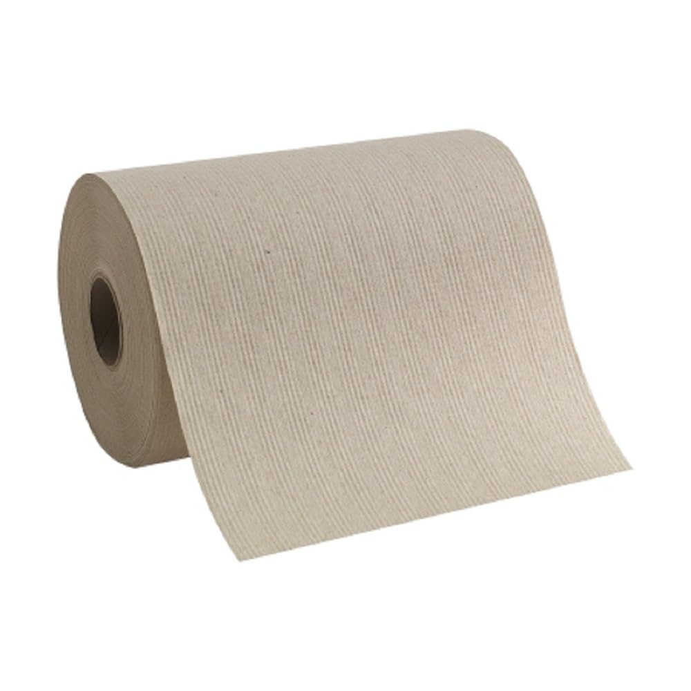 Paper Towels, 8" x 350' Roll, Brown, Poly-Bag Protected (1 Individual Roll)