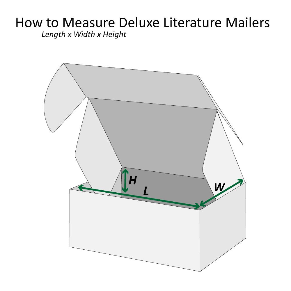 BFMFL964 Deluxe Literature Cardboard Mailers, 9 x 6 1/4 x 4 Inches, Corrugated Die-Cut Shipping Boxes, Medium White