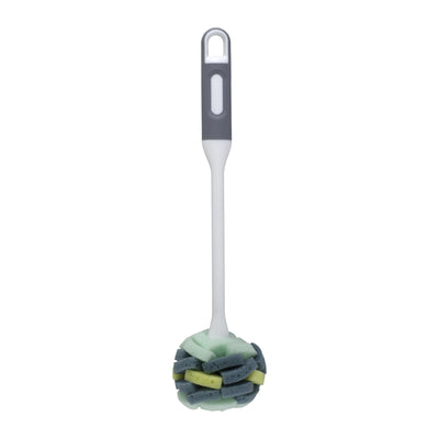 Kitchen Sponge Dish Brush, 12.87" x 3.5" x 3.12", Multicolor