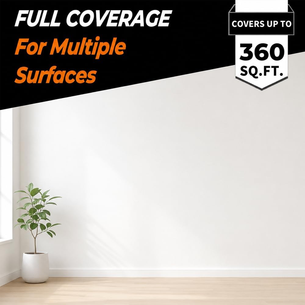 Floor and Wall Paint, White Exterior and Interior Paint, 1 Gallon, Waterproof Epoxy Resin Coating, Durable Sunscreen