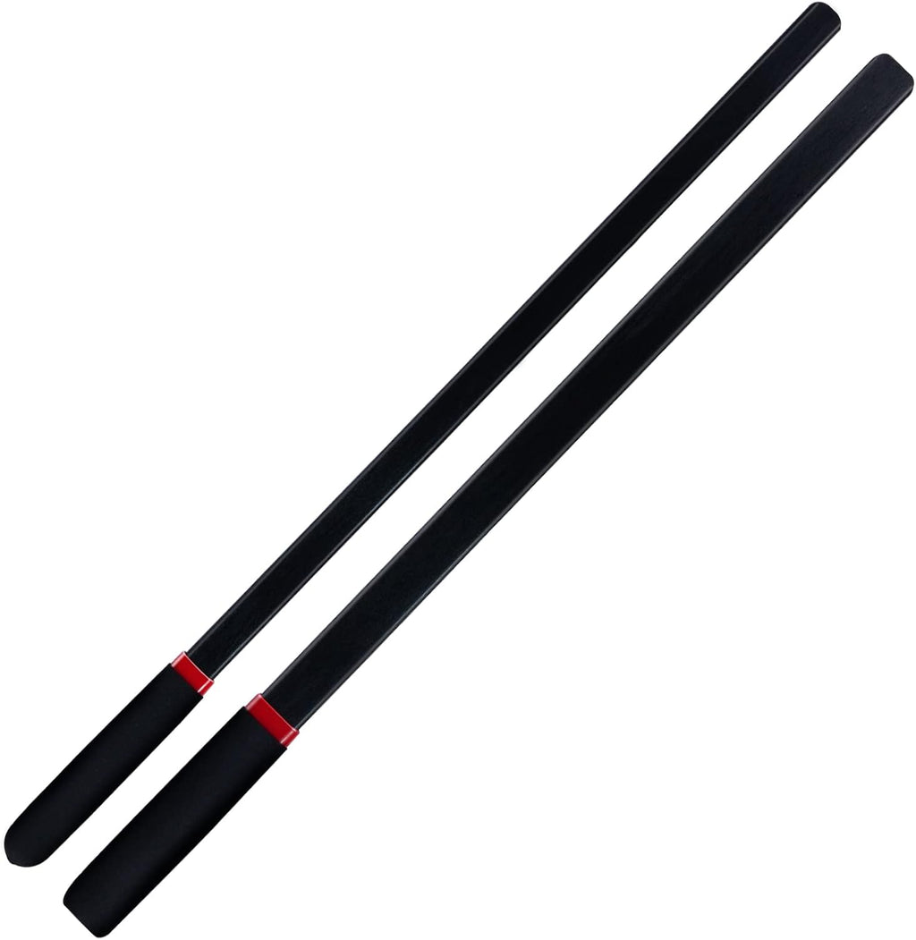 2-Piece Set 18" Riding Crop, Black, with Non-Slip Handles
